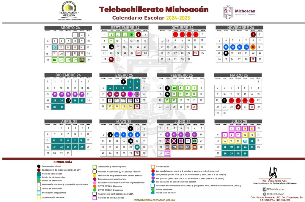 Calendario escolar 2025 telebachillerato 2